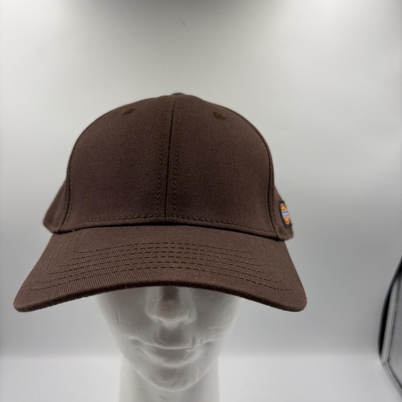 Dickies Hat Cap Fitted Mens One Size Brown Twill Baseball Workwear Stretch Fit - Picture 5 of 10